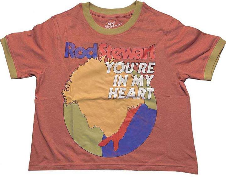 Rod Stewart In My Heart (Orange, Yellow) Crop Top (Girlie)