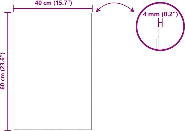 Produktbild vidaXL Wandspiegel (40 x 60 cm)