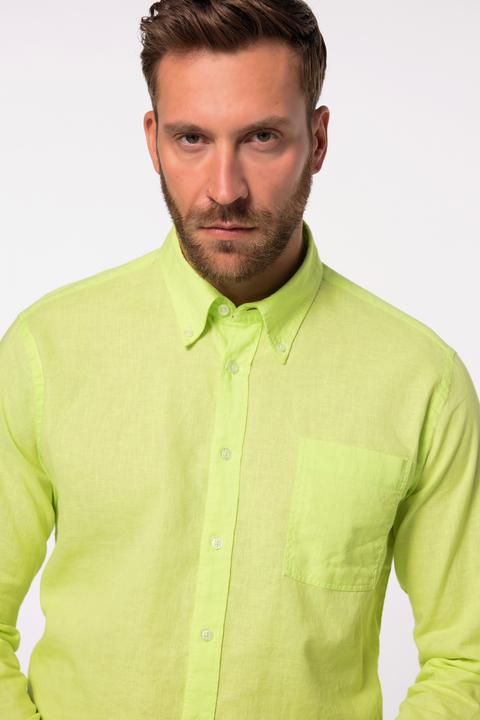 Produktbild JP1880 Hemd, Langarm, Leinenmix, Buttondown-Kragen, Modern Fit (5XL)