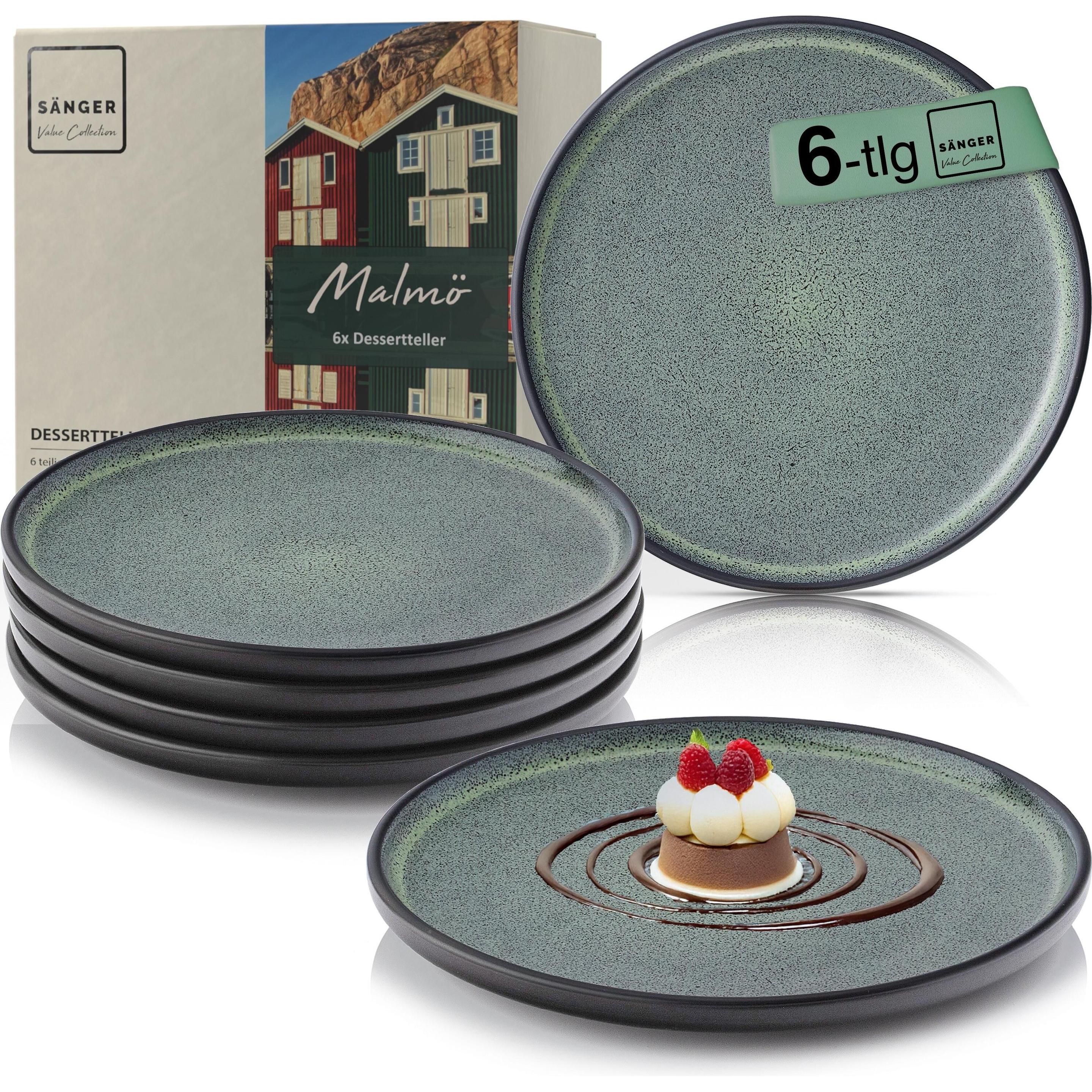 Sänger Dessertteller Set Malmö, Teller, Grün