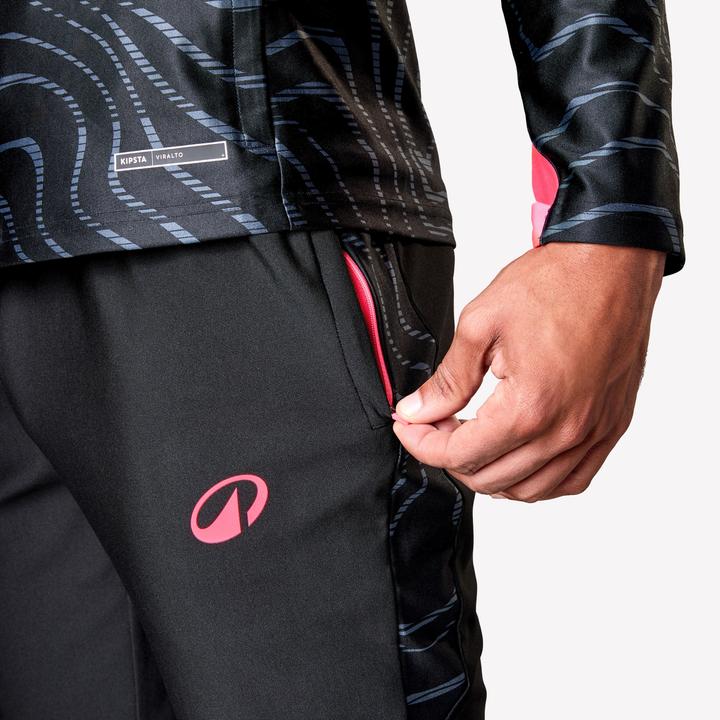 Image du produit Kipsta Pantalon D'Entrainement De Football Adulte Viralto Topo Noir, Gris, Rose Fluo (W34/L34)