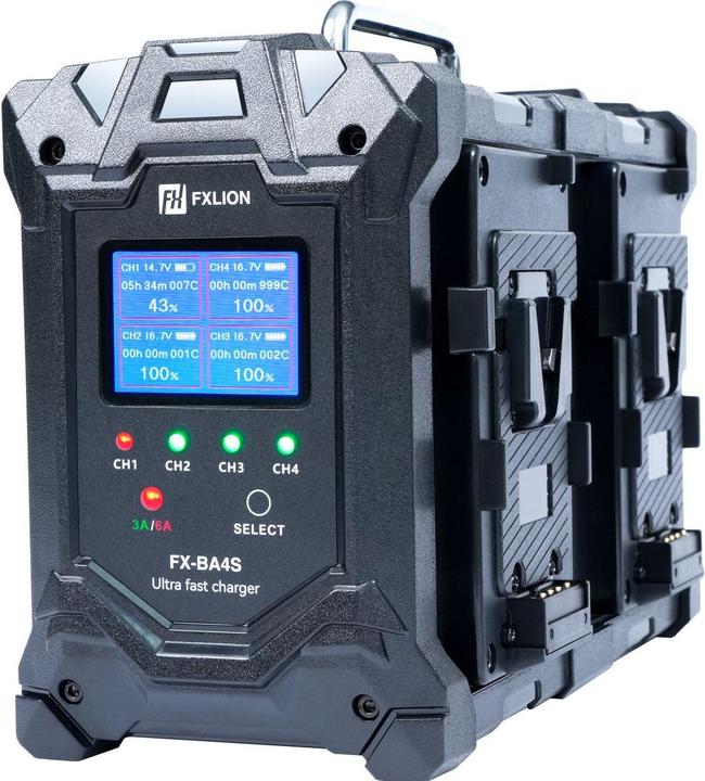 Fxlion 4-Channel UltraÃ¢ FastÃ¢ Charger (FX-BA4S) (Camera battery charger)