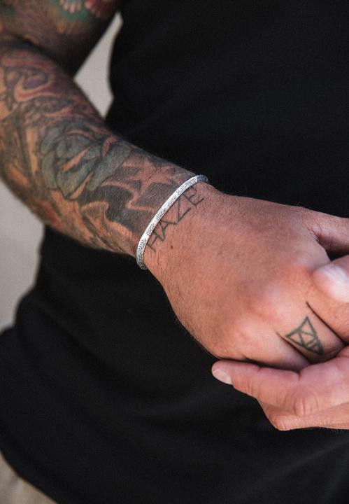 Immagine prodotto Haze & Glory Armband Armreif - Azetec 925 Silber (18 cm, Argento 925)