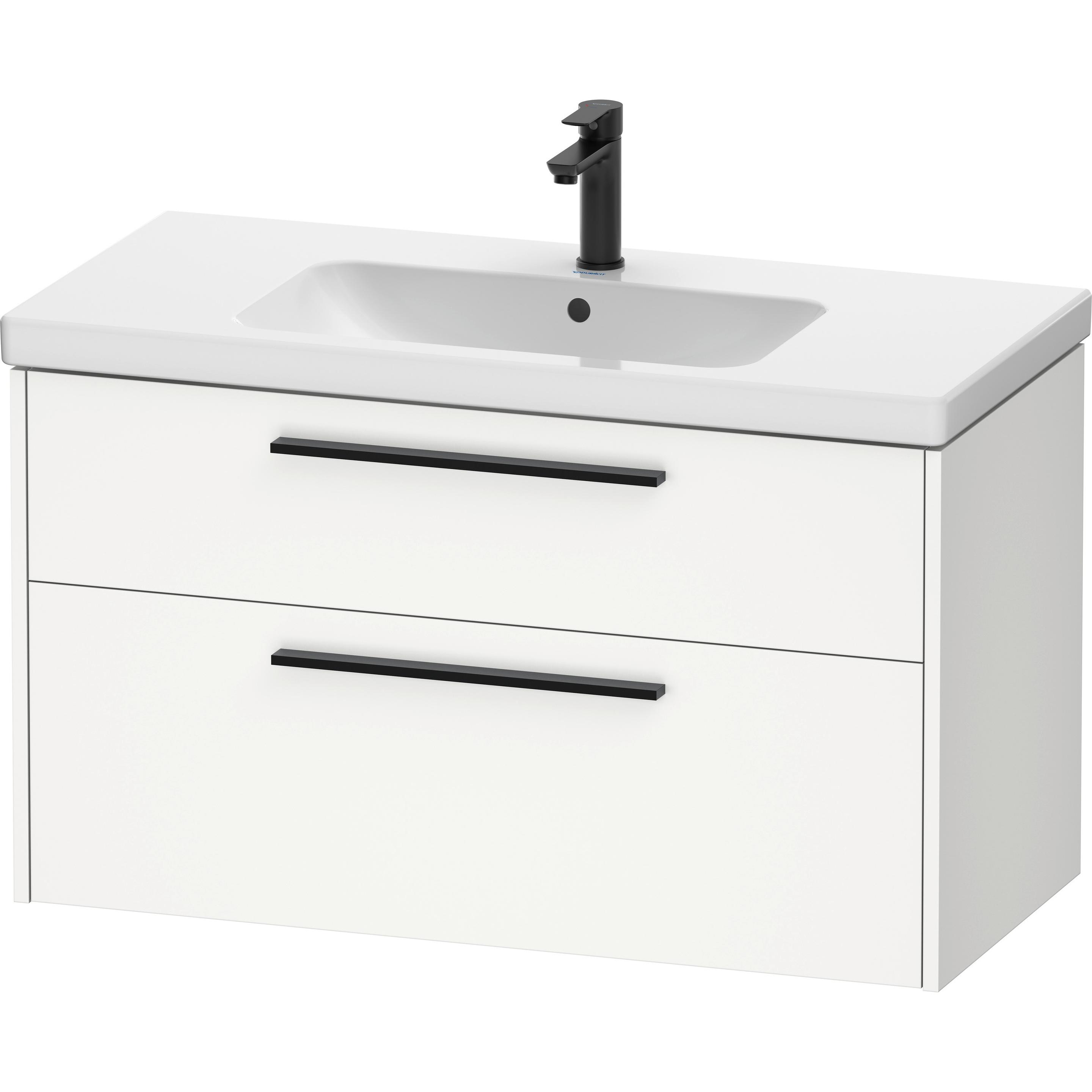 Duravit, Waschbeckenunterschrank, D-Code Waschtischunterbau, 1 Auszug, 984x460mm, Siphonausschnitt, mit Griff