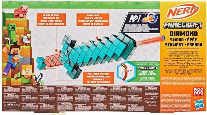 Actual product image Nerf HAS NER MINECRAFT blaster Diamond Sword
