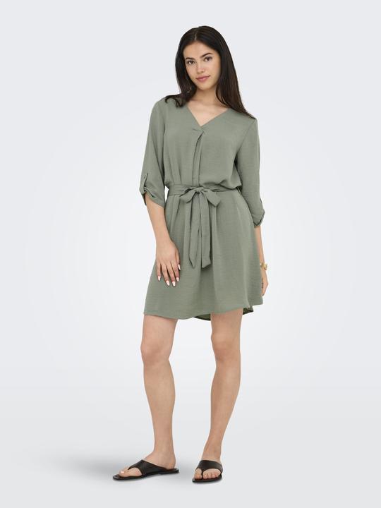 Actual product image JdY Normal geschnitten V-Ausschnitt Voluminöser Armschnitt Kurzes Kleid Kleid (M)