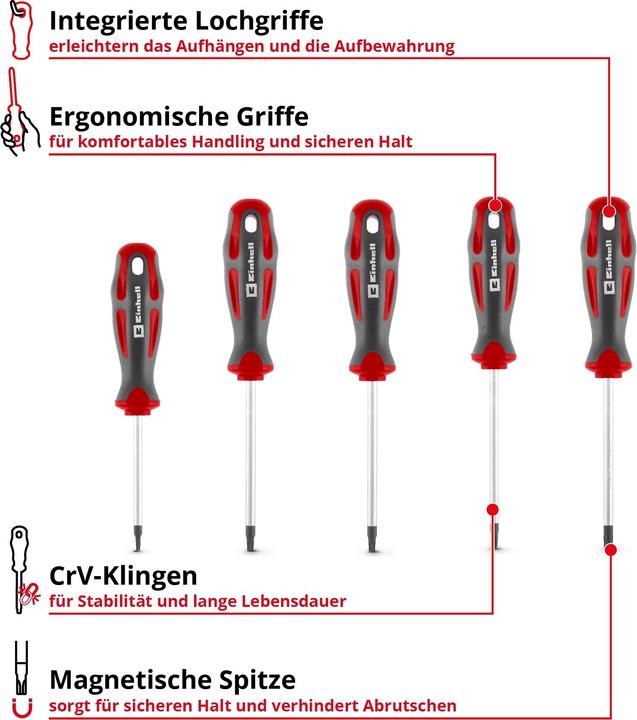 Actual product image Einhell Accessories Schraubendr. Satz T 5-tg (TX)