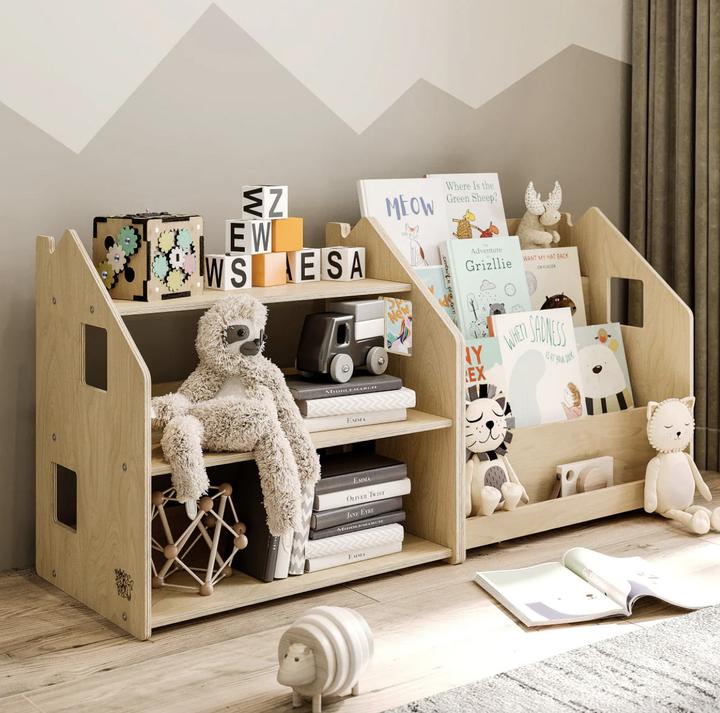 Montessori Bookshelf & Toy Shelf Set - ® nursery furniture ® by Busy Kids