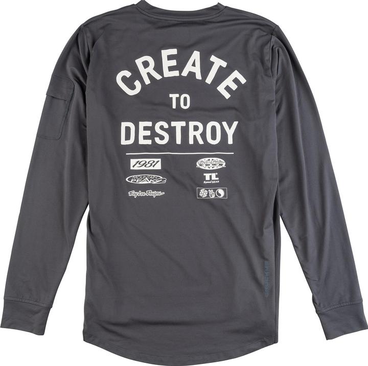 Image du produit Troy Lee Designs Tee Ruckus Long Sleeve Ride - Destroy carbon XL (XL)