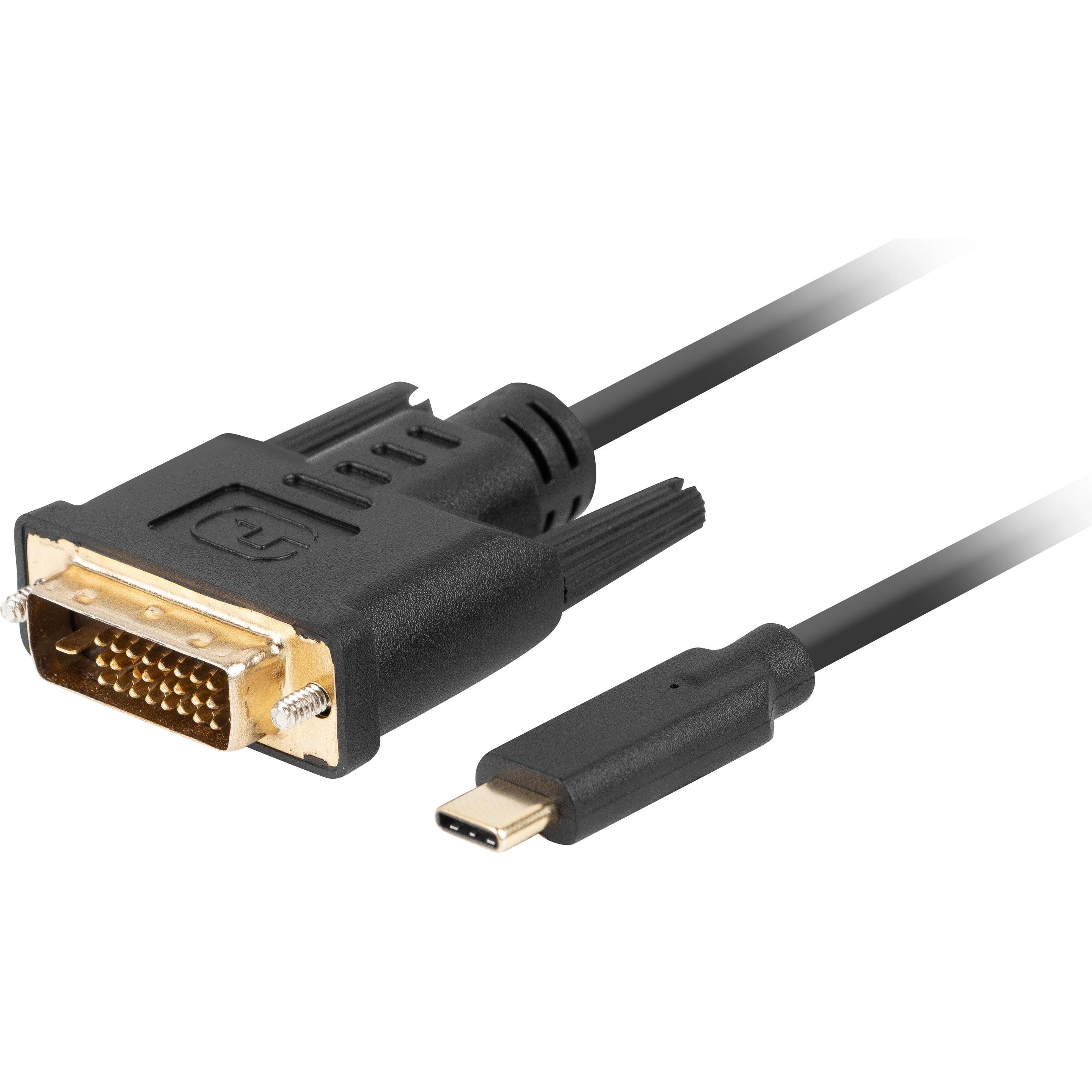 Lanberg Cable USB-C->DVI-D 24+1 M/M 3m (3 m, DVI), Video Kabel