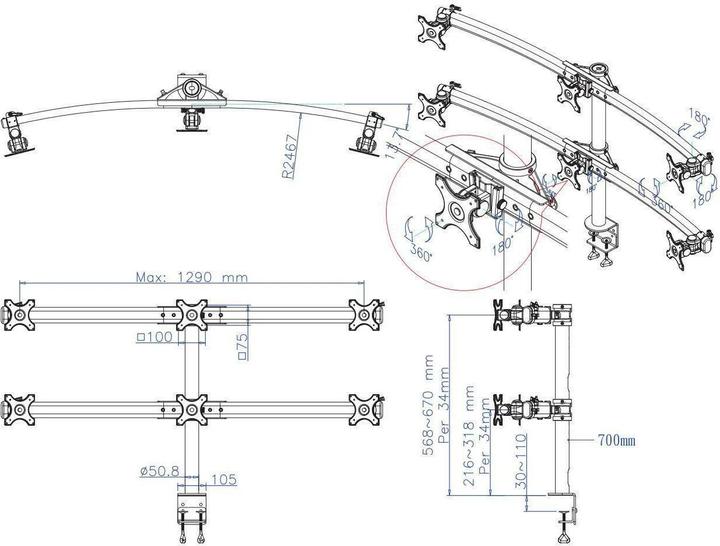 Productafbeelding Neomounts Fpma-D700d6 (Tabel, 27")