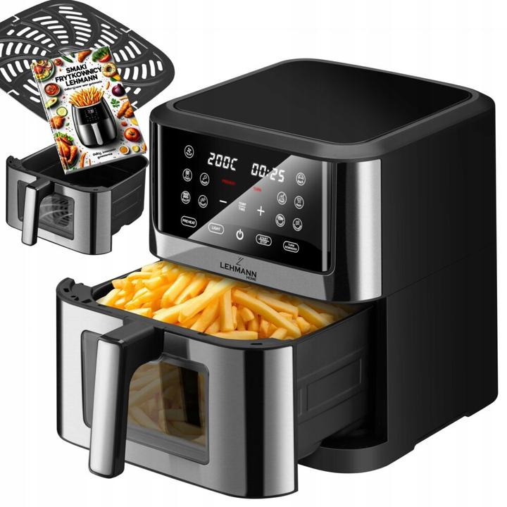 Produktbild Lehmann Heissluftfritteuse Air Fryer ‎LHODF-1435 mit Sichtfenster, 12 Programmen & Timer
