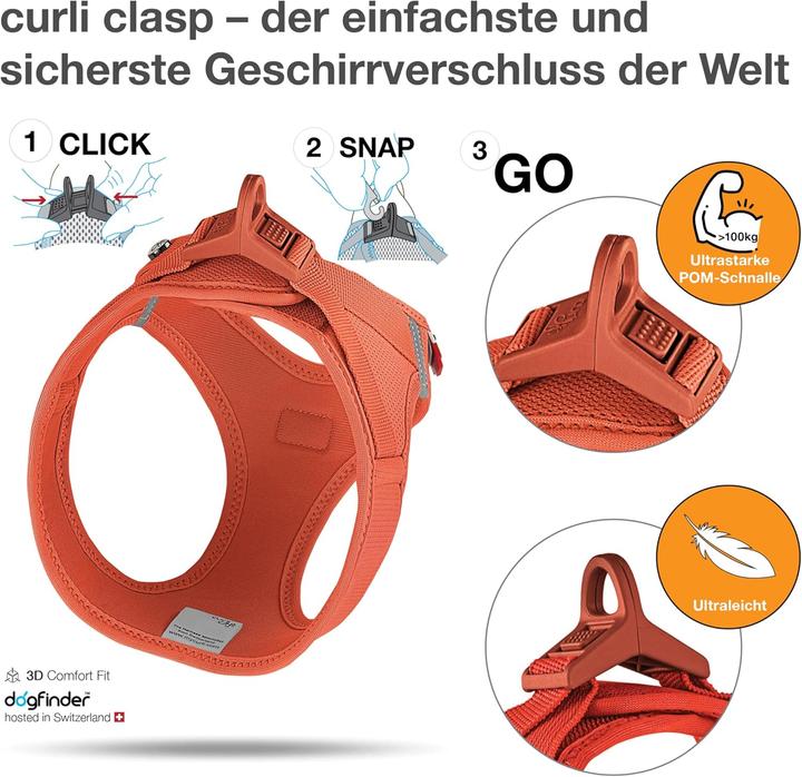 Produktbild Curli Geschirr Vest Air-Mesh L, Sun Orange (L, Hund, Allgemein)