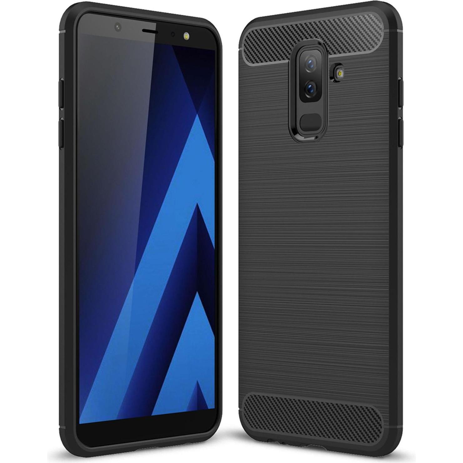 Nalia Handyhülle (Samsung Galaxy A6+), Smartphone Hülle, Schwarz