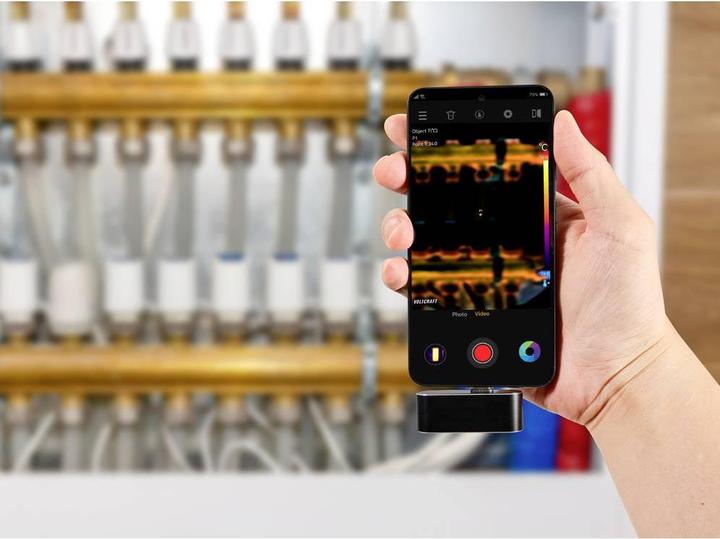 Actual product image Voltcraft WBS-120 Thermal imaging camera -20 to 400°C 120 x 90 pixels 25Hz USB-C® connection for Android
