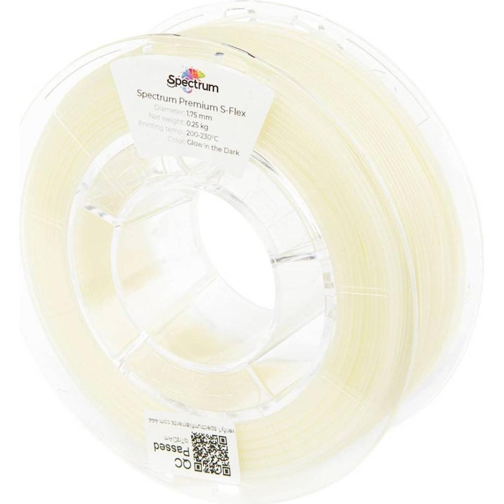 Spectrum Filaments 80469 S-Flex 90A Glow in the Dark Filament Flexibles Filament (250 g), Filamenti stampa 3D, Verde