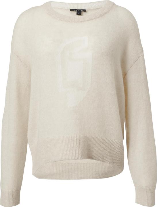 Produktbild Comma Strickpullover Pullover mit Artwork aus Alpakamix (S)