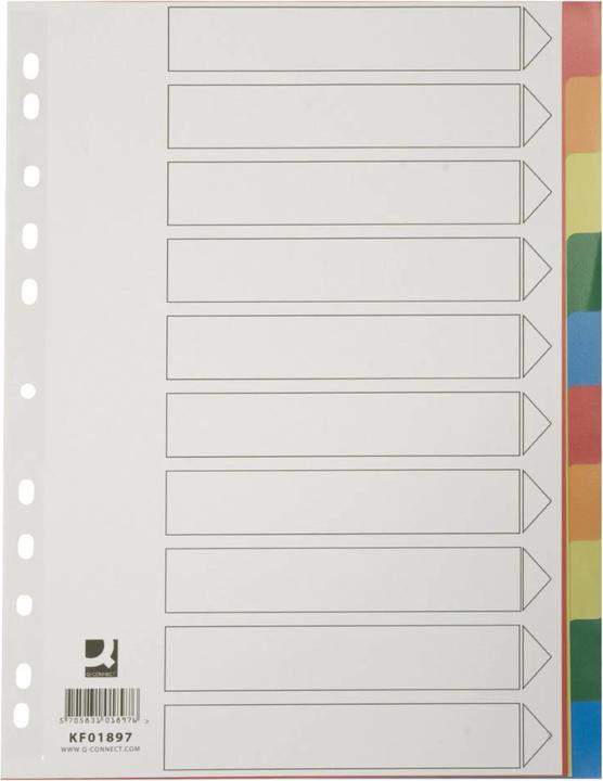 Q-Connect Kunststoff-Register 10-teilig