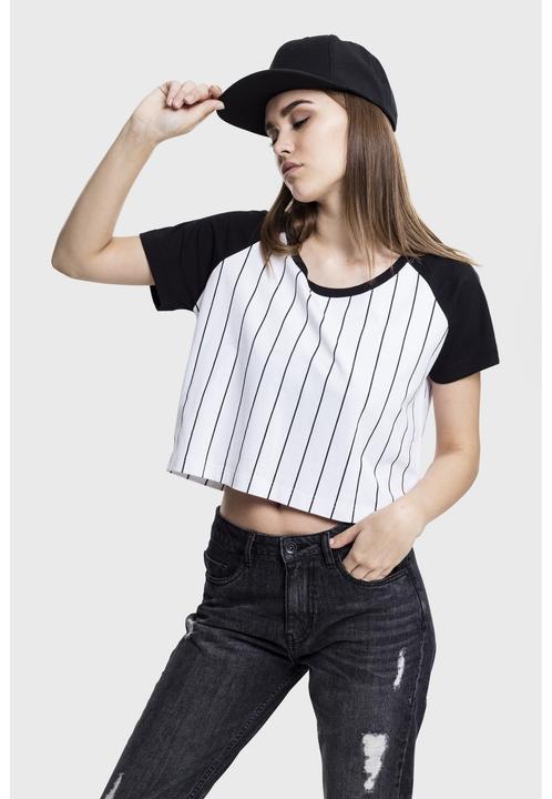 Produktbild Urban Classics Ladies Cropped Baseball Tee (S)