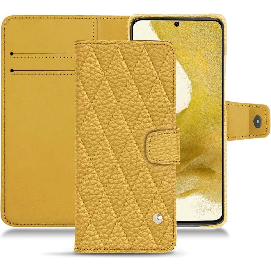 Noreve Lederschutzhülle Wallet (Samsung Galaxy S22), Smartphone Hülle, Orange