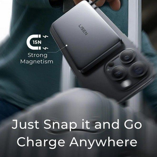 Produktbild Lisen Ultra Slim Series MagSafe Powerbank (10000 mAh, 20 W, 36 Wh)