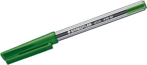 Immagine prodotto Staedtler stick 430 biros, prodotto singolo, verde, larghezza linea M (Trasparente, Verde)