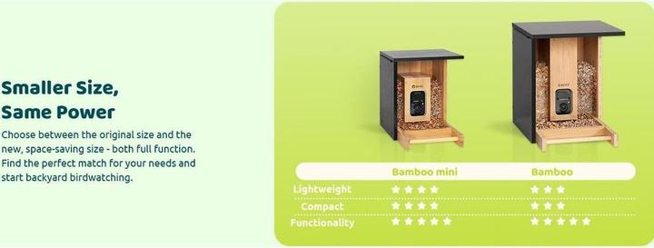 Produktbild Birdfy Futterspender FSC Bambus Mini Solar