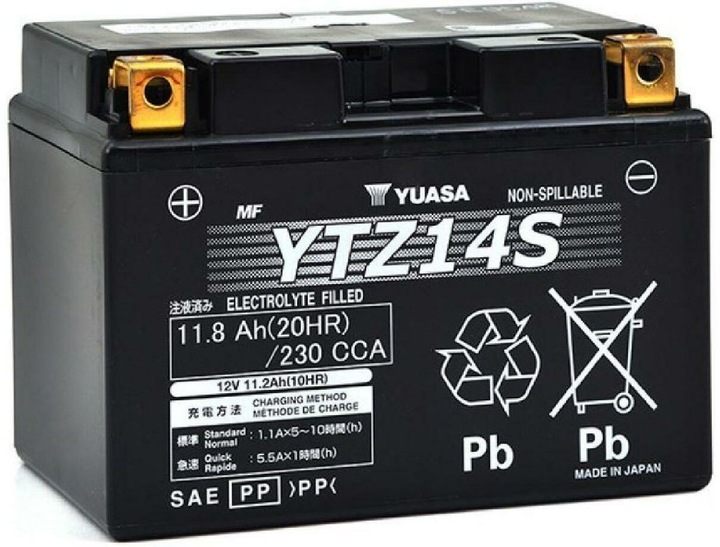 Yuasa YTZ14S (12 V, 11.20 Ah, 230 A)