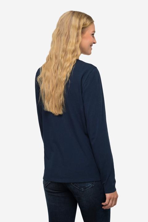 Immagine prodotto Laurasøn Langarm-Shirt, gestickter Schriftzug, Rundhals (M)
