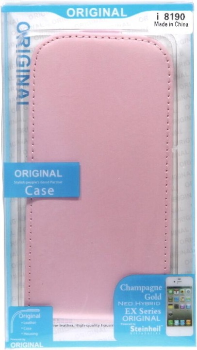 Produktbild OEM Slim Leather Flip Case Galaxy S3 mini pink (Samsung Galaxy S3 Mini)