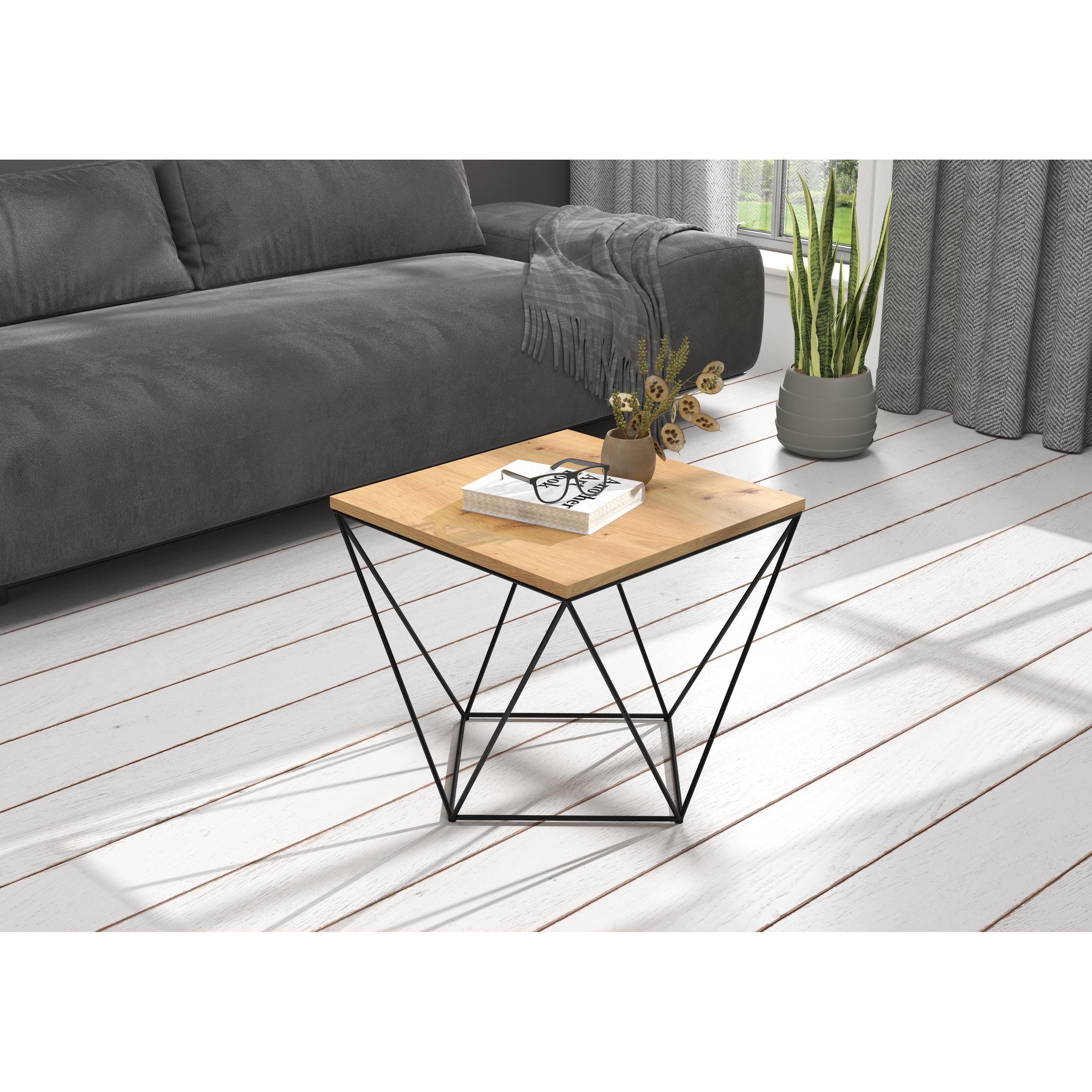 ADRK Furniture, Couchtisch + Beistelltisch, Diana (50 x 50 x 45 cm)