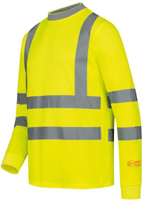 Actual product image Safestyle High-visibility long-sleeved T-shirt OLEAS size 3XL (66/68) yellow (3XL)