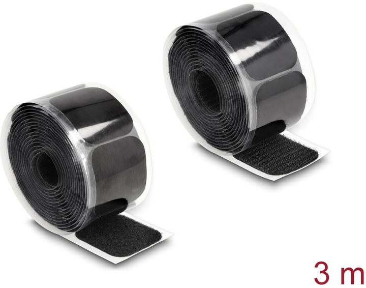 Actual product image Delock Velcro pad on roll self-adhesive with adhesive and fleece pad 45 x 50 mm (Velcro cable ties, 3 mm, 1 pcs.)