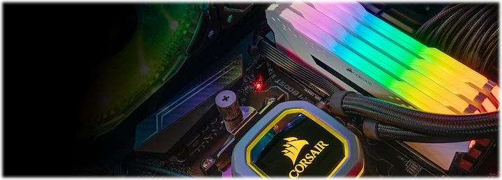 Productafbeelding Corsair Vengeance RGB Pro (4 x 8GB, 3200 MHz, DDR4 RAM, DIMM 288 pin)