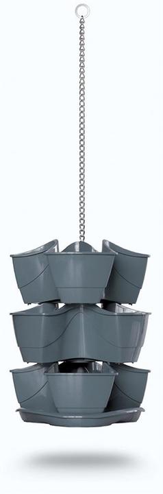 Produktbild Prosperplast Flowerpot Coubi, plastic, Ø 29.5 cm, grey (29.50 x 88 cm)