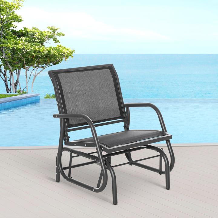 Actual product image Outsunny Garden Chair with Gliding System