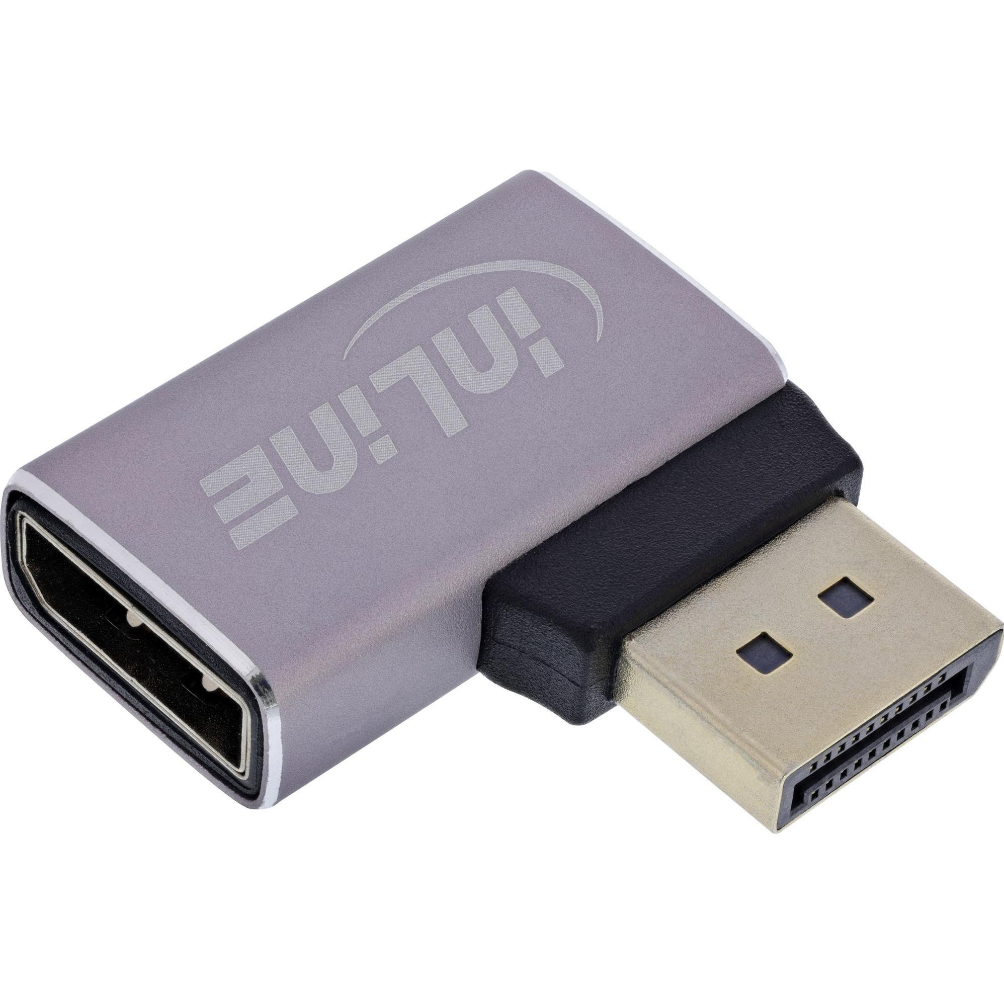 Thumbnail - InLine DisplayPort 1.4 Adapter, Data + Video Adapter, Schwarz, Grau
