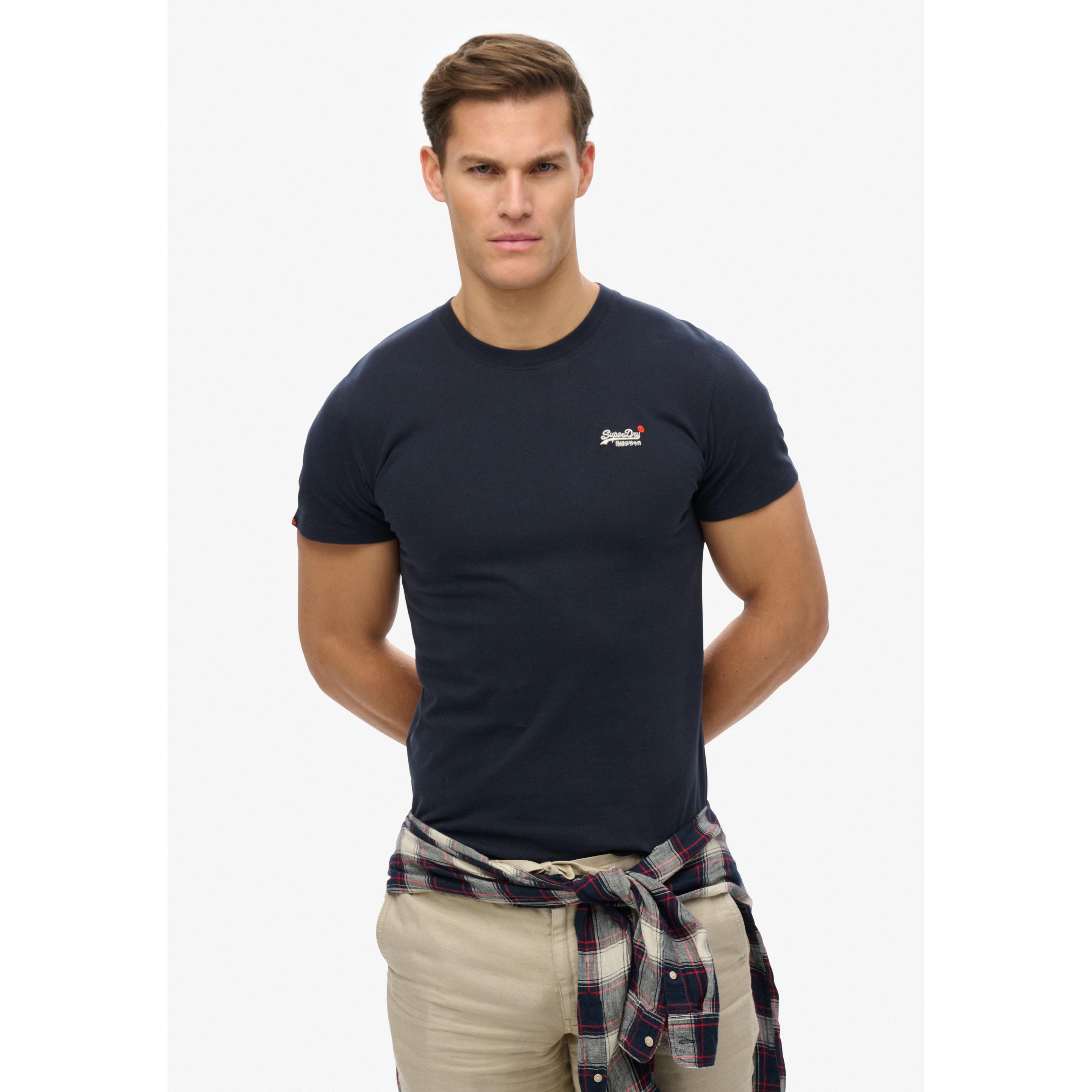Thumbnail - Superdry, Herren, Shirt, Essential T-Shirt mit Stickerei, Blau, (XL)