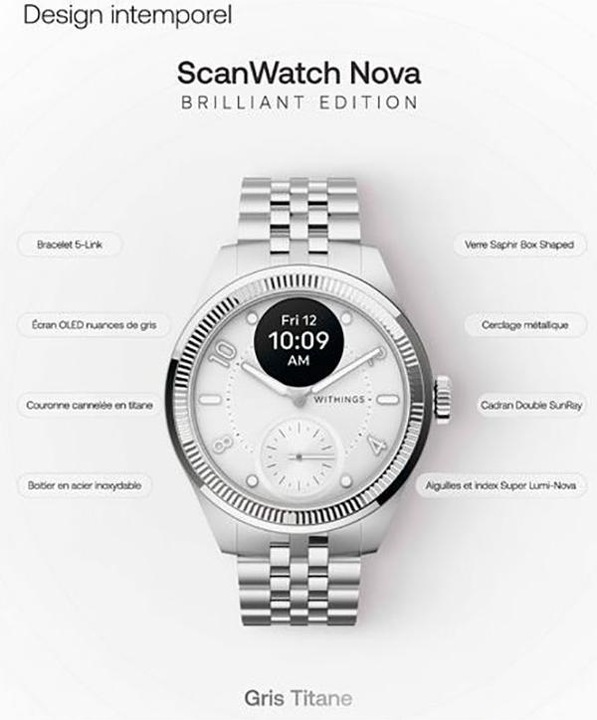 Productafbeelding Withings ScanWatch Nova Brilliant (39 mm)