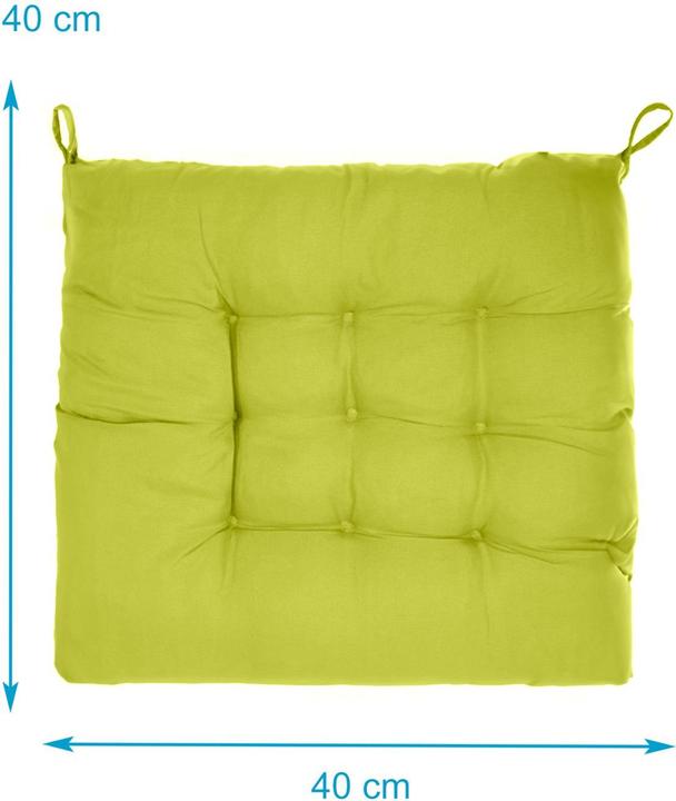 Image du produit Intirilife Coussin de chaise à nouer (lot de 4) (40 x 3 cm)