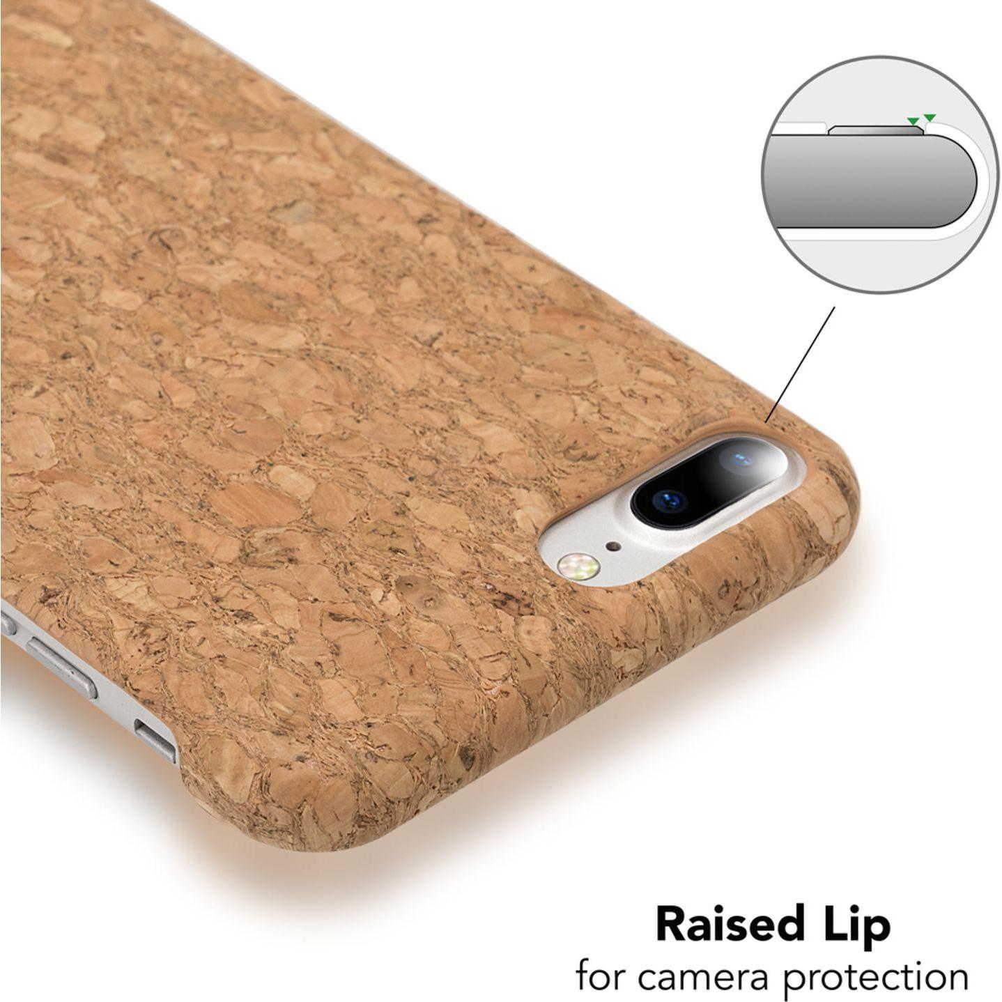 Thumbnail - Nalia Kork Handyhülle (Apple iPhone 8 Plus), Smartphone Hülle, Braun