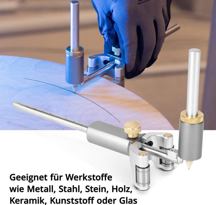 Produktbild Stahlwerk Anreisswerkzeug | Markierungswerkzeug | Markierungslehre | Streichmass (12 cm)