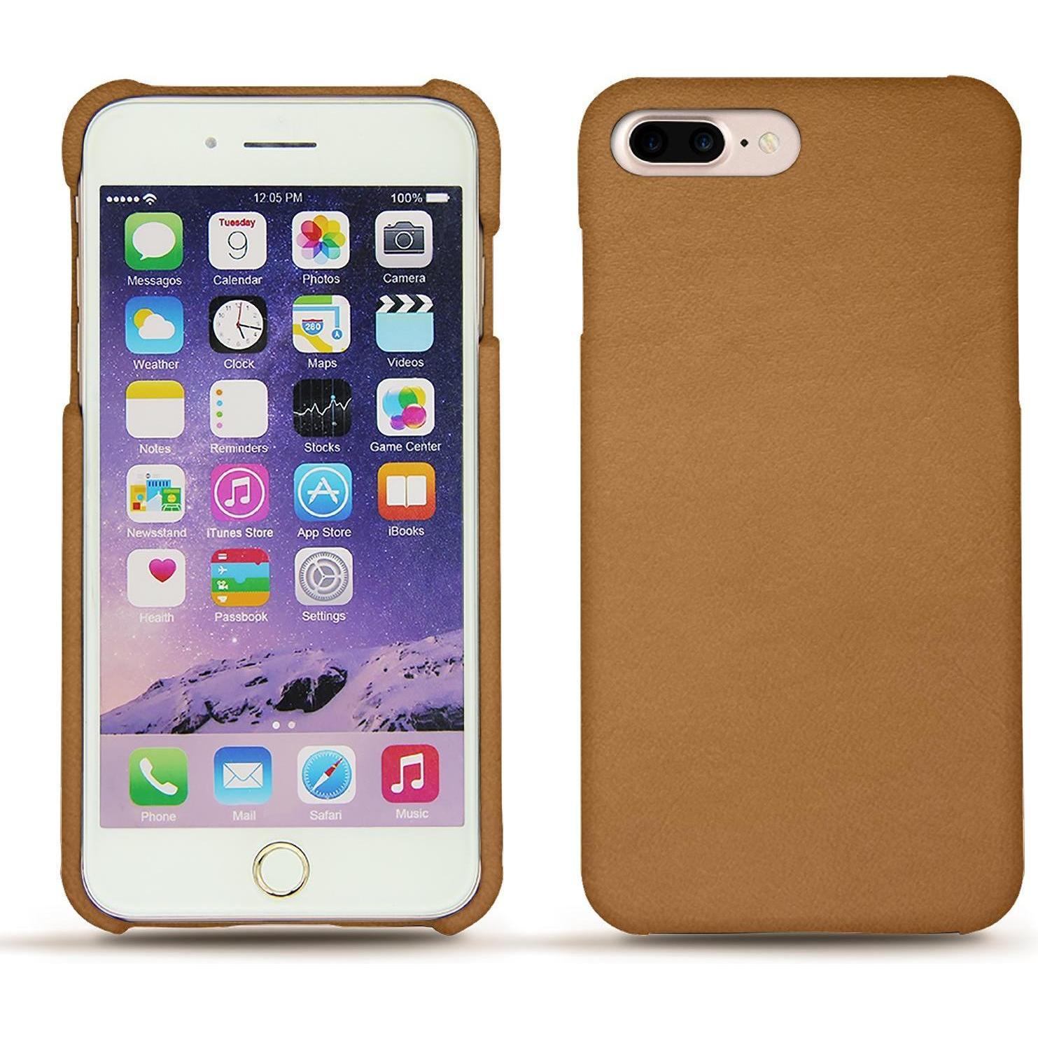 Noreve Lederschutzhülle (Apple iPhone 7 Plus), Smartphone Hülle, Braun