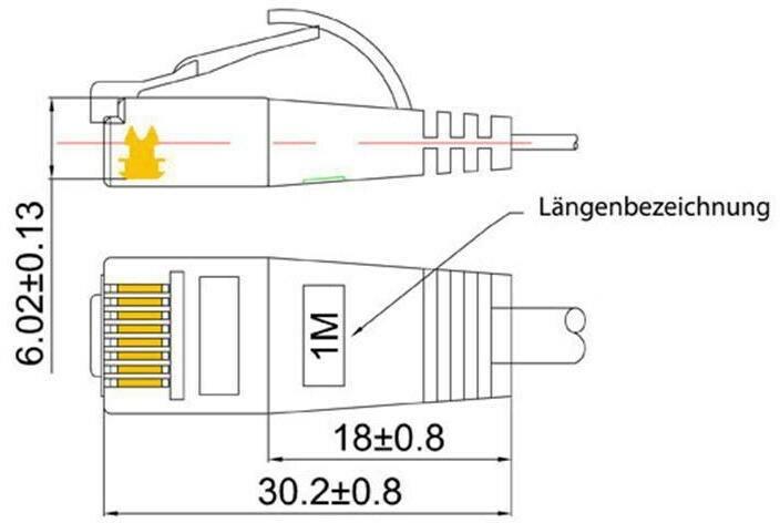 Actual product image Lightwin Network cable (UTP, CAT6, 2 m)