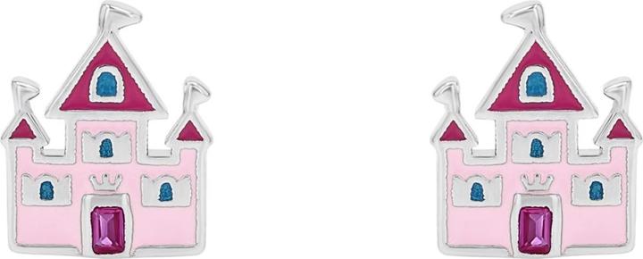Immagine prodotto Prinzessin Lillifee Ohrschmuck für Mädchen, 925 Sterling Silber, Zirkonia synth. | Schloss (Argento 925)