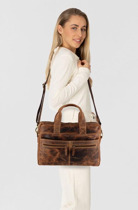 Produktbild Greenburry Vintage Aktentasche Leder 38 cm Laptopfach (14.96")