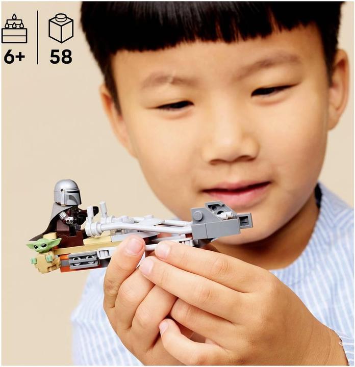 Produktbild LEGO Der Mandalorianer und Grogu auf ihrem Speeder Bike (75436, LEGO Star Wars)