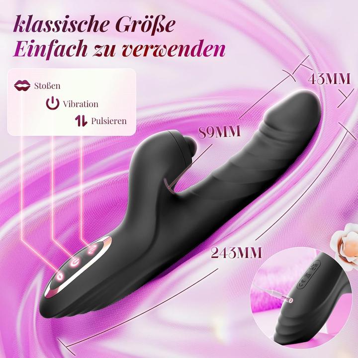 Produktbild Unikrealer Vibrations-Stossvibrator mit App-Steuerung