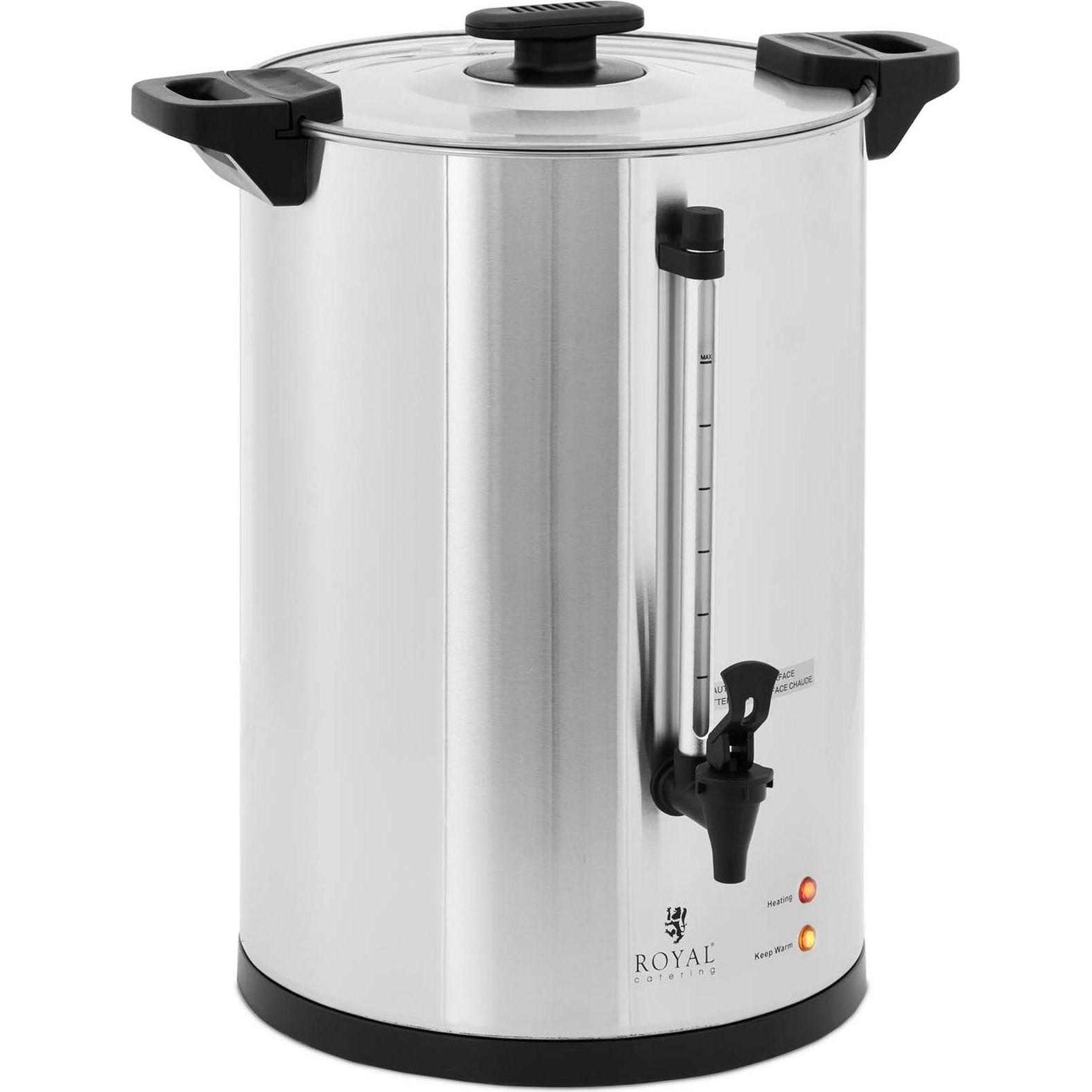 Royal Catering Kaffeemaschine Kaffeeautomat Filterkaffeemaschine 20 L Edelstahl mit Ablasshahn, Filterkaffeemaschine, Si...