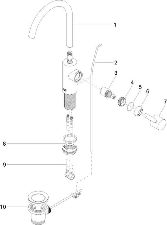 Produktbild Dornbracht 33500661-06 WT-EHM mit Ablaufgarnitur Meta